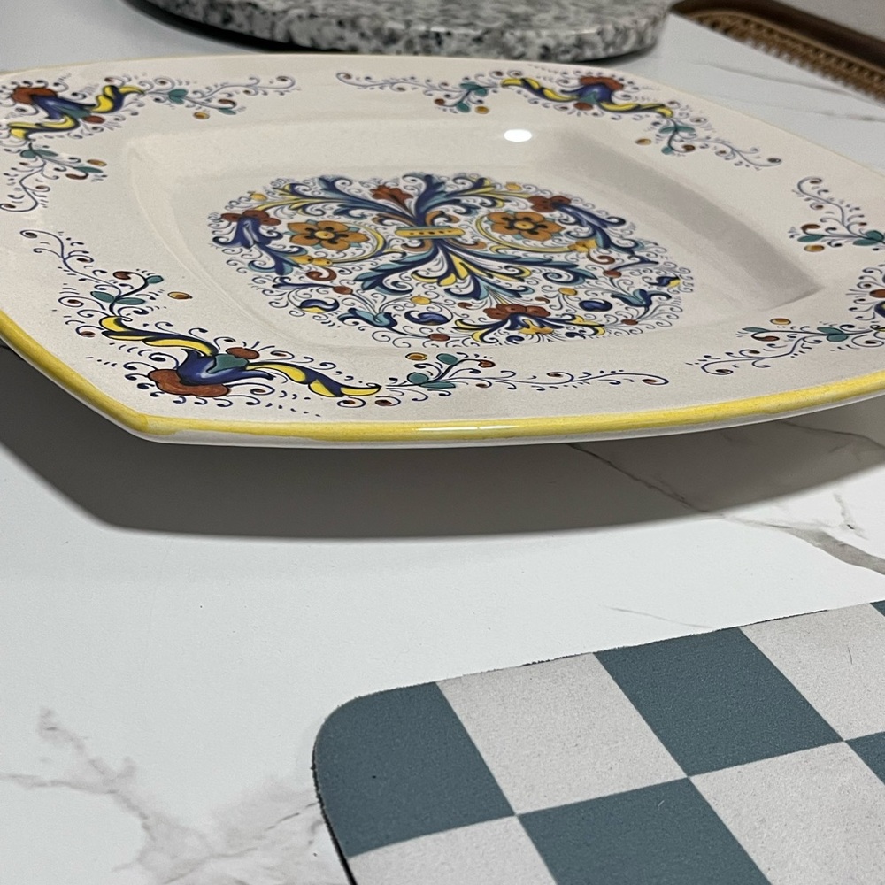 Italian Floral Ceramic Platter - Picture 6 of 7